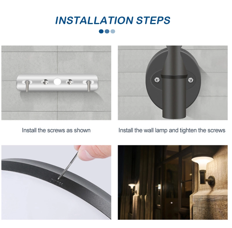 Lampu Teras Tahan Air Wall Mounted Aluminium Eksterior Lampu Dinding Lampu Luar Ruangan Kecil Untuk Pintu Garasi 2