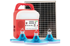 825L-25W Solar Lighting System Power Emergency Untuk Rumah Dengan 3 lampu